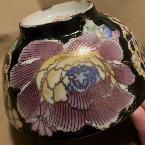 Vintage Da Qing Qianlong Nhi Chinese Polychrome Fruit bowl Hand painted - Picture 14 of 16